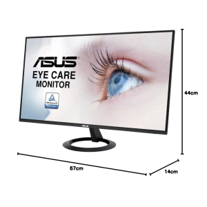 ASUS 27 Inches 1080P Monitor (VZ27EHE) - Full HD, IPS, 75Hz, 1Ms, Adaptive-Sync/Freesync, Low Blue Light, Flicker Free, Ultra-Slim, VESA Mountable, Frameless, HDMI, VGA
