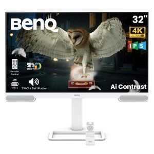 BenQ EW3290U 31.5” 4K UHD 3840x2160 Entertainment Monitor with 98% P3| Remote Control| AI Contrast| Built-in 2.1 Channel Speakers with Woofer| USB-C (65W PD)| 3xHDMI|USB Hub| Ergonomic| Eye-Care