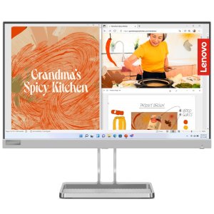 Lenovo L-Series 22 inch (54.6cm) | FHD IPS Ultraslim Monitor| 75Hz, 99% sRGB, 4ms, AMD FreeSync, HDMI 1.4, VGA, 2X3W Speakers,Tilt Stand, for Home & Office use, 3 Year Warranty,Grey, L22i-40