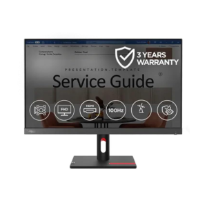 Lenovo ThinkVision S24i-30 23.8” (60.45cm) FHD (1920x1080) IPS, Antiglare, WLED Monitor, HDMI, VGA, Vesa Mount, 100Hz Refresh Rate, 16:9 Aspect Ratio, 99% sRGB Color gamut, 63DEKAR3WW-Raven Black