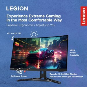 Lenovo Legion R27fc-30 | 27 Inch (68.58cm) FHD 240Hz Gaming Monitor | 0.5ms, AMD FreeSync & NVDIA G-Sync , 99%sRGB, Speaker, 2xHDMI, 1xDP| Tilt, Swivel, Pivot, Height Adjust Stand | Black | 67B6GAC1IN