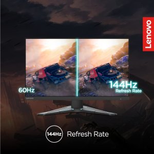 Lenovo G-Series G24-20, 23.8 Inch (60.452 Cm) 1920 x 1080 Pixels FHD IPS Gaming Monitor | 165Hz, 0.5Ms, 99% Srgb, 350 Nits, AMD Freesync Premium, Hdmi 2.0, Dp, Height Adjust Stand (Raven Black)