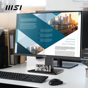 MSI PRO MP2412 23.8 Inch Full HD Office Monitor - 1920 x 1080 Wide View Panel, 100 Hz, Eye-Friendly Screen, VESA Mountable, Display Kit Support, Tilt Adjustable - HDMI 1.4b, DP 1.2a