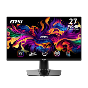 msi MAG 271QPX QD-OLED E2 26.5 Inch 2K WQHD Gaming Monitor - 2560 x 1440 Quantum Dot OLED Panel, 240Hz / 0.03ms, 99?I-P3, ΔE≤2, DisplayHDR True Black 400 - DP 1.4a, HDMI™, USB Type-C