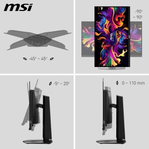 msi MAG 271QPX QD-OLED E2 26.5 Inch 2K WQHD Gaming Monitor - 2560 x 1440 Quantum Dot OLED Panel, 240Hz / 0.03ms, 99?I-P3, ΔE≤2, DisplayHDR True Black 400 - DP 1.4a, HDMI™, USB Type-C